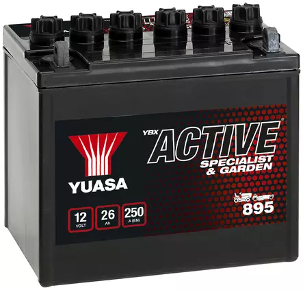 AKKU YUASA MP 26AH - + 187X127X181 - Pienkoneakut - 2974 - 1