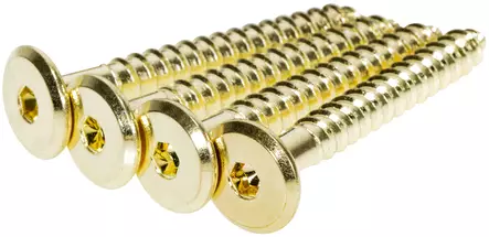 HUONEKALURUUVI 6.3X50 MESSINKI 4KPL 311 - Kuusiokoloruuvit - 844 - 1