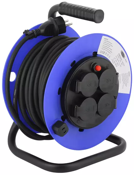 KAAPELIKELA 20M KUMI CRX1035 4-OS. 3X1,5MM - Jatkojohdot, kelat ja tarvikkeet - 3284 - 1