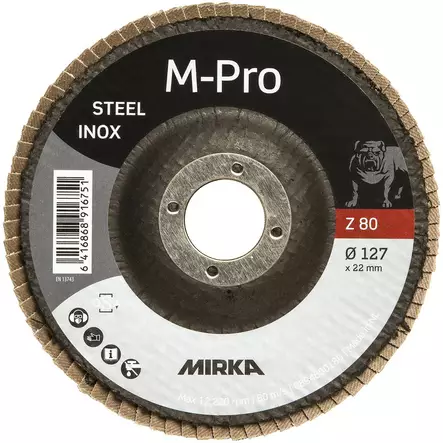 LAMELLILAIKKA 127X22 MIRKA M-PRO INOX ZIR80 - Hiomalaikat - 8254 - 1