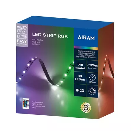 LED-NAUHA AIRAM STRIP POWER RGB 5M - Sisävalaisimet - 6474 - 1