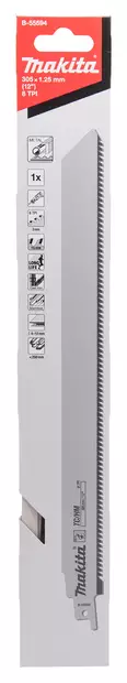 MAKITA PUUKKOSAHANTERÄ 305X1,25MM B-55594 METALLI - Puukkosahanterät - 8934 - 2