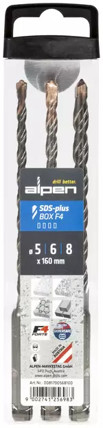 PORANTERÄSARJA 5/6/8X160MM F4 FORTE SDS-PLUS - Poranterät - 2194 - 1