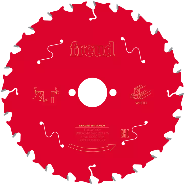 SIRKKELINTERÄ 190X2,4X30MM Z24 - Pyörösahanterät - 1025 - 1