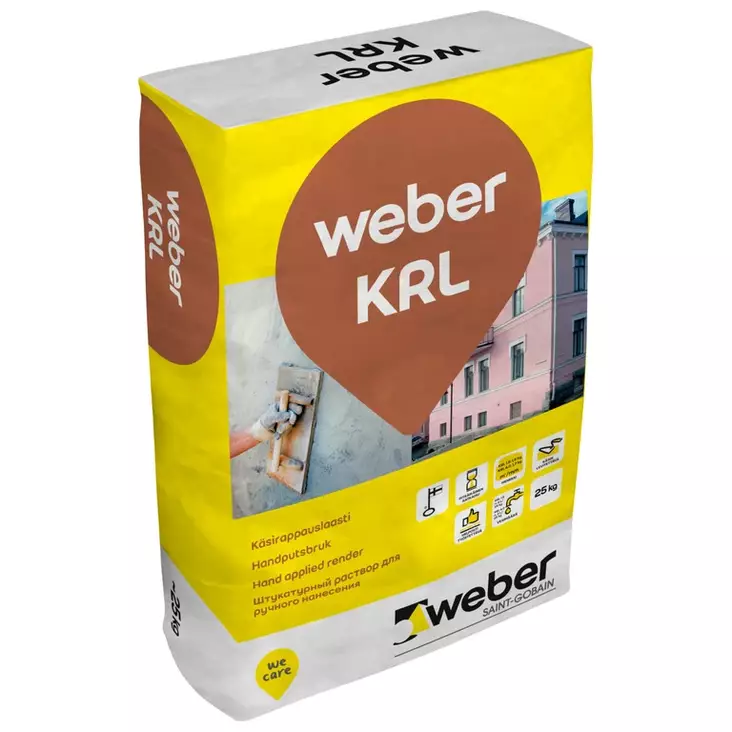 WEBER KRL 4.0 KÄSIRAPPAUSLAASTI TÄYTTÖ 25KG - Tasoitteet - 7645 - 1