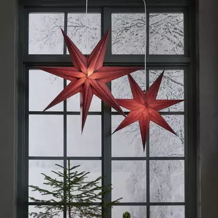 PAPERITÄHTI HOLLY 75CM PUNAINEN - Jouluvalot ja kausivalot - 9705 - 2