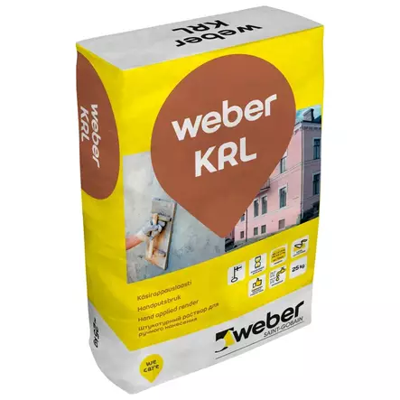 WEBER KRL 4.0 KÄSIRAPPAUSLAASTI TÄYTTÖ 25KG - Tasoitteet - 7645 - 1