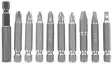 RUUVIKÄRKISARJA 50MM 10-OS. - Ruuvauskärjet ja ruuvaustarvikkeet - 3805 - 1