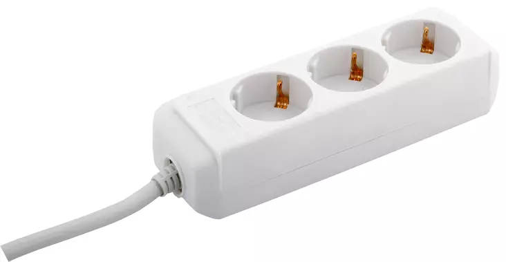 JATKOJOHTO 3-OS 1,5M VALKOINEN - Jatkojohdot, kelat ja tarvikkeet - 1406 - 1