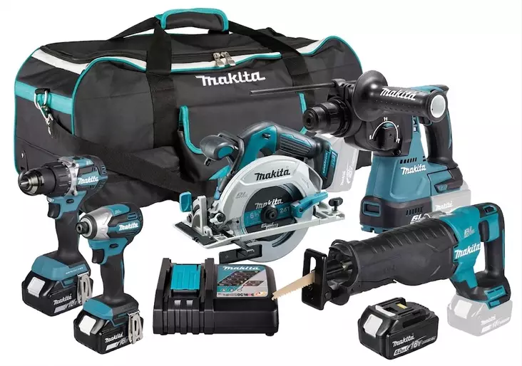 MAKITA AKKUKONESARJA 18V LXT ® 3 x 6Ah akku DLX5112GX2 - Akkukonesarjat - 9066 - 1