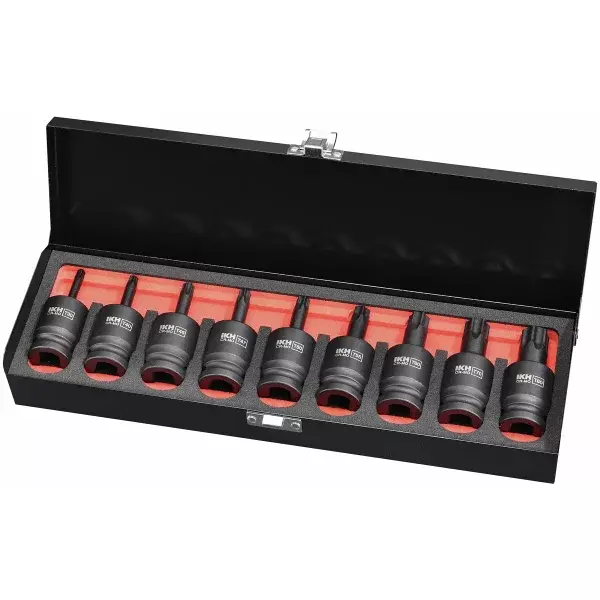 PAINEILMAKÄRKIHYLSYSARJA 1/2" TORX 9-OS.T30-T80 - Hylsyt - 736 - 1