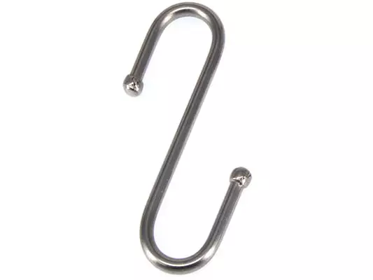 PISLA S-KOUKKU SUORA 90MM RST - Sisustuskoukut ja ripustuskoukut - 5096 - 1