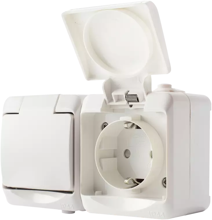 PISTORASIA 2-OS. AM0234 AMIGA KANNELLINEN IP44 - Sähköasennustarvikkeet, rasiat ja sulakkeet - 3936 - 1