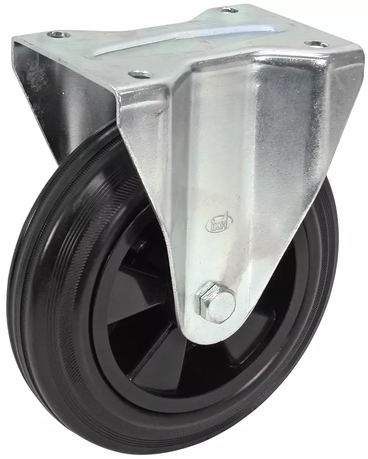 PYÖRÄ VAUNUN KIINTEÄ 80MM MUSTA - Kalustepyörät - 3076 - 1