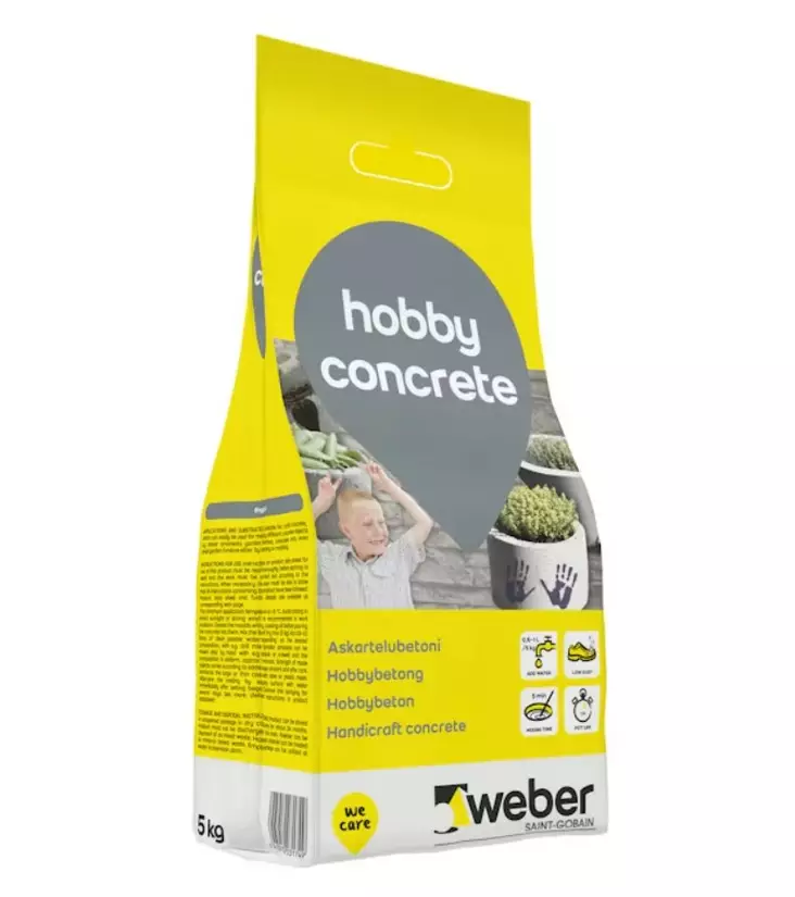WEBER HOBBY CONCRETE ASKARTELUBETONI 5KG - Saneerauslaastit ja kiinnityslaastit - 8516 - 1
