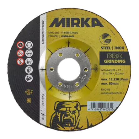 HIOMALAIKKA 125X7X22,2MM MIR1944 MIRKA PRO GRINDING - Hiomalaikat - 3456 - 1