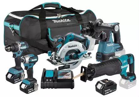 MAKITA AKKUKONESARJA 18V LXT ® 3 x 6Ah akku DLX5112GX2 - Akkukonesarjat - 9066 - 1
