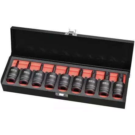 PAINEILMAKÄRKIHYLSYSARJA 1/2" TORX 9-OS.T30-T80 - Hylsyt - 736 - 1