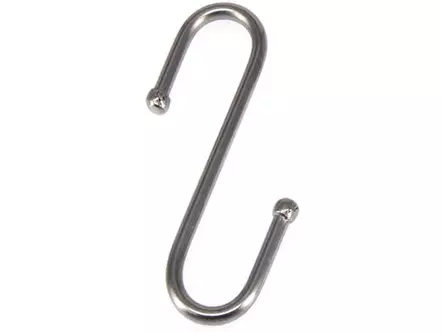 PISLA S-KOUKKU SUORA 90MM RST - Sisustuskoukut ja ripustuskoukut - 5096 - 1