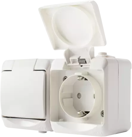 PISTORASIA 2-OS. AM0234 AMIGA KANNELLINEN IP44 - Sähköasennustarvikkeet, rasiat ja sulakkeet - 3936 - 1