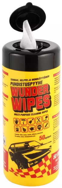 PUHDISTUSPYYHE 50KPL WUNDER WIPES 156X213MM - Ajoneuvojen puhdistus- ja hoitoaineet - 976 - 1