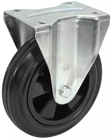 PYÖRÄ VAUNUN KIINTEÄ 80MM MUSTA - Kalustepyörät - 3076 - 1