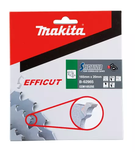 PYÖRÖSAHANTERÄ 165X20X25T MAKITA EFFICUT PUU B-62985 - Sahanterät ja tarvikkeet - 46 - 2