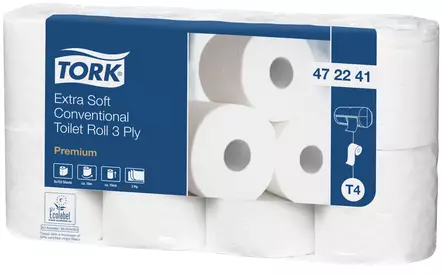 WC-PAPERI 8RRL X5PKT (40RLL) NP472241 TORK EXTRA SOFT 3K T4 - Talouspaperit ja wc-paperit - 3356 - 1