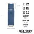 STANLEY ADVENTURE TO-GO TERMOSPULLO 0,75L SININEN - Juomapullot ja termokset - 6106 - 3
