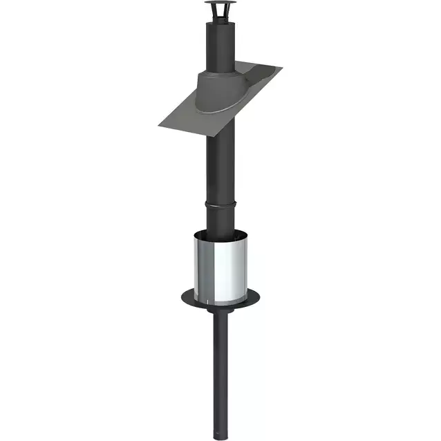 JEREMIAS ECO SAUNAN PIIPPUPAKETTI 2500mm / ø 115mm MUSTA - Savupiiput - 7007 - 1
