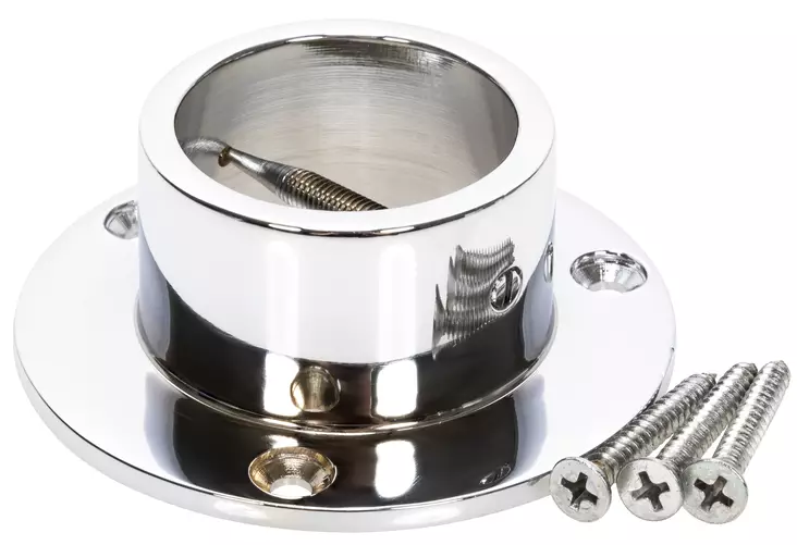 KÖYDEN SEINÄKIINNIKE MAN689012 KROMI 36MM - Köydet, kiinnitysliinat ja narut - 3747 - 1