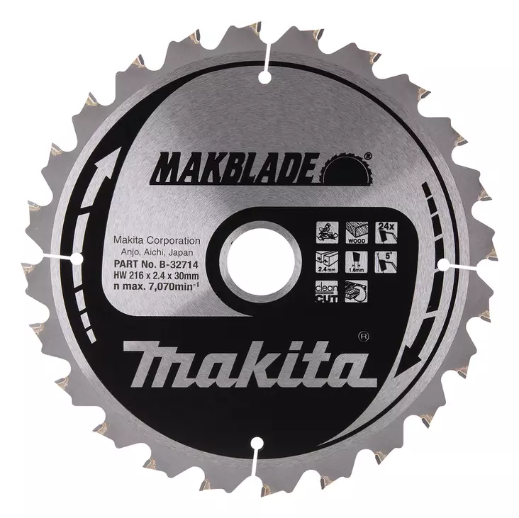 MAKITA PYÖRÖSAHANTERÄ PUULLE 216X30X2,4 Z-24 B-08903 - Pyörösahanterät - 5667 - 1