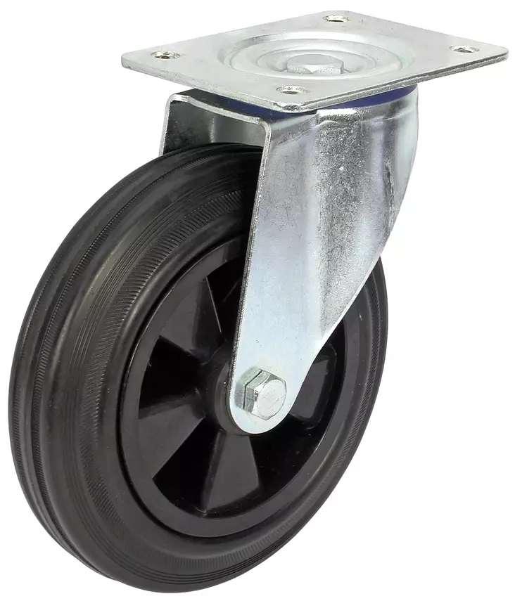 PYÖRÄ VAUNUN KÄÄNT.200MM MUSTA - Kalustepyörät - 3057 - 1