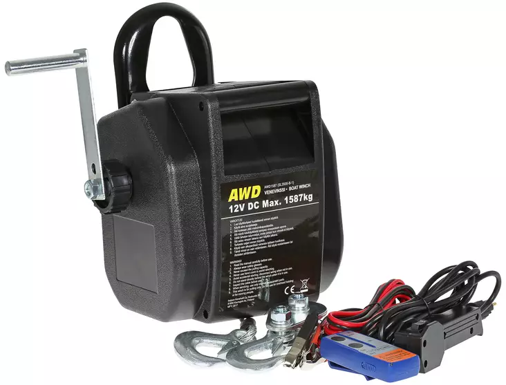 VENEVINSSI 12V / 350W 1587KG KAUKO-OHJAIN - Vinssit - 937 - 1