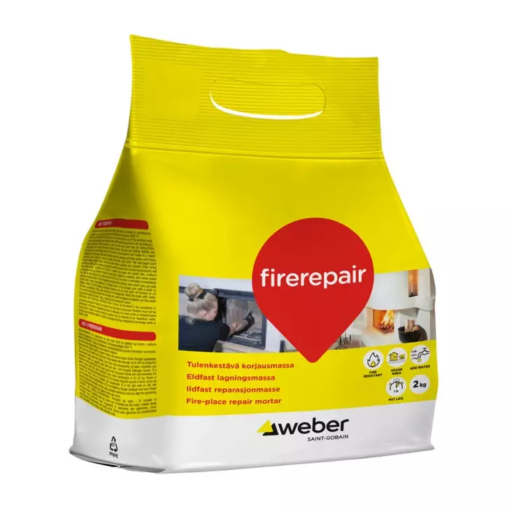 WEBER FIRE REPAIR 2KG TULENKESTÄVÄ KORJAUSMASSA - Tasoitteet - 6157 - 1