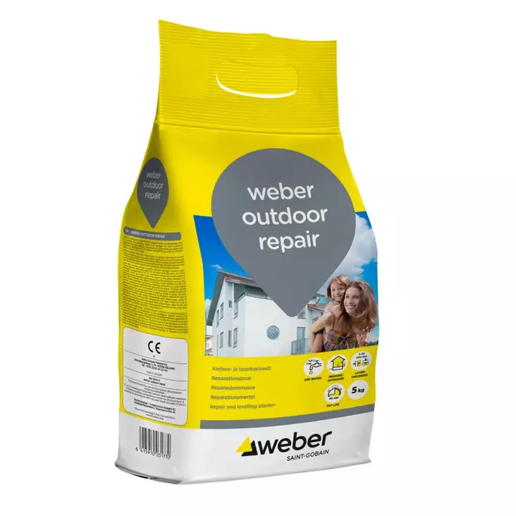 WEBER OUTDOOR REPAIR 5KG KORJAUS- JA TASOITUSLAASTI - Tasoitteet - 6097 - 1