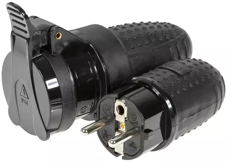 JATKOPISTORASIA JA TULPPA 230V IP44 - Sähköasennustarvikkeet, rasiat ja sulakkeet - 837 - 1