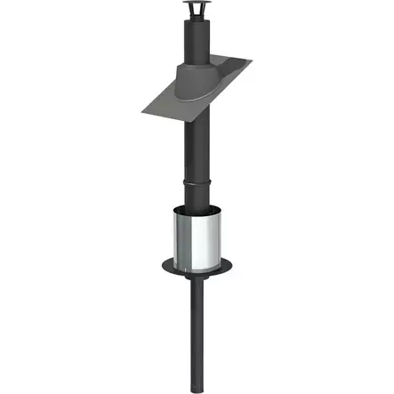 JEREMIAS ECO SAUNAN PIIPPUPAKETTI 2500mm / ø 115mm MUSTA - Savupiiput - 7007 - 1