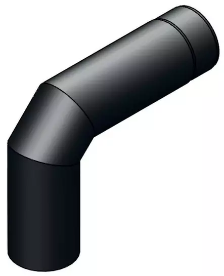 JEREMIAS SAVUPUTKI 90° MUTKA 115mm ø MUSTA - Savupiiput - 7067 - 1