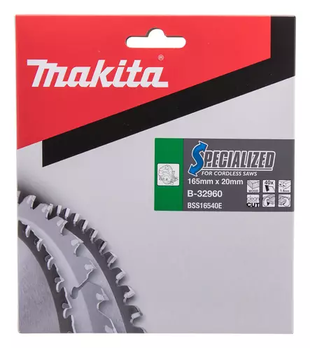 MAKITA PYÖRÖSAHANTERÄ PUULLE 165X20X1,6 Z40 B-32960 - Pyörösahanterät - 8927 - 2