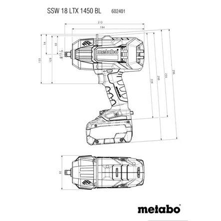 METABO MUTTERINVÄÄNNIN SSW 18 LTX 1450BL - Mutterinvääntimet - 5617 - 2