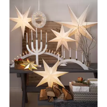 PAPERITÄHTI 70CM DOT STAR VALKOINEN - Jouluvalot ja kausivalot - 9727 - 2