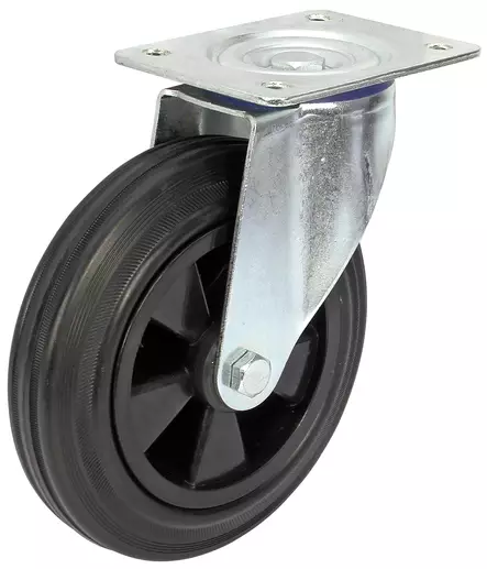 PYÖRÄ VAUNUN KÄÄNT.200MM MUSTA - Kalustepyörät - 3057 - 1