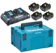 POWERPACK 18V/6.0AH 198091-4 MAKITA 4XAKKU+DC18RD - Akut ja laturit - 8747 - 1