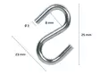 S-KOUKKU 530 3X25MM 20101820 TERÄS/SINKITTY - Sisustuskoukut ja ripustuskoukut - 5227 - 1