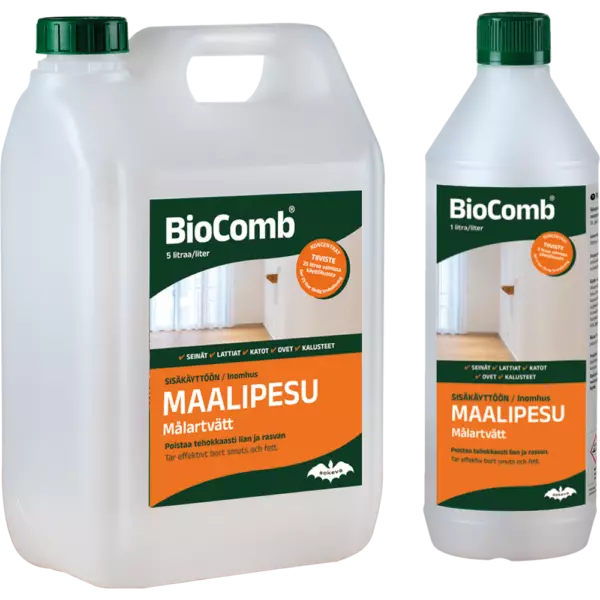 BIOCOMB MAALIPESU 5L SOKEVA SISÄKÄYTTÖÖN - Maaliohenteet ja pesuaineet - 8208 - 1