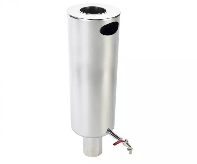 JEREMIAS PIIPPUSÄILIÖ 25 L PYÖREÄ 115mm ø RST - Savupiiput - 7408 - 1