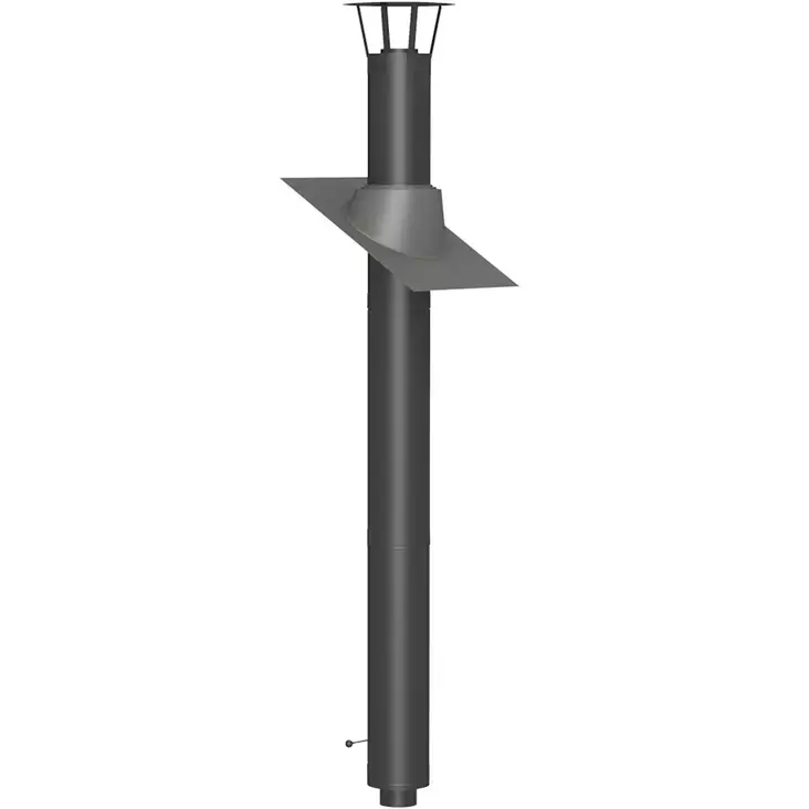 JEREMIAS TAKKAPIIPPU 3M 150MM MUSTA - Savupiiput - 6778 - 1