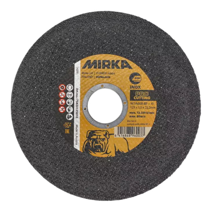 KATKAISULAIKKA 125X1,0X22,2 MIR1938 MIRKA PRO - Katkaisulaikat - 3458 - 1