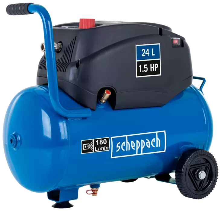 KOMPRESSORI 180L ÖLJYTÖN SCHEPPACH 1,2KW 24L - Paineilmakompressorit - 4148 - 1